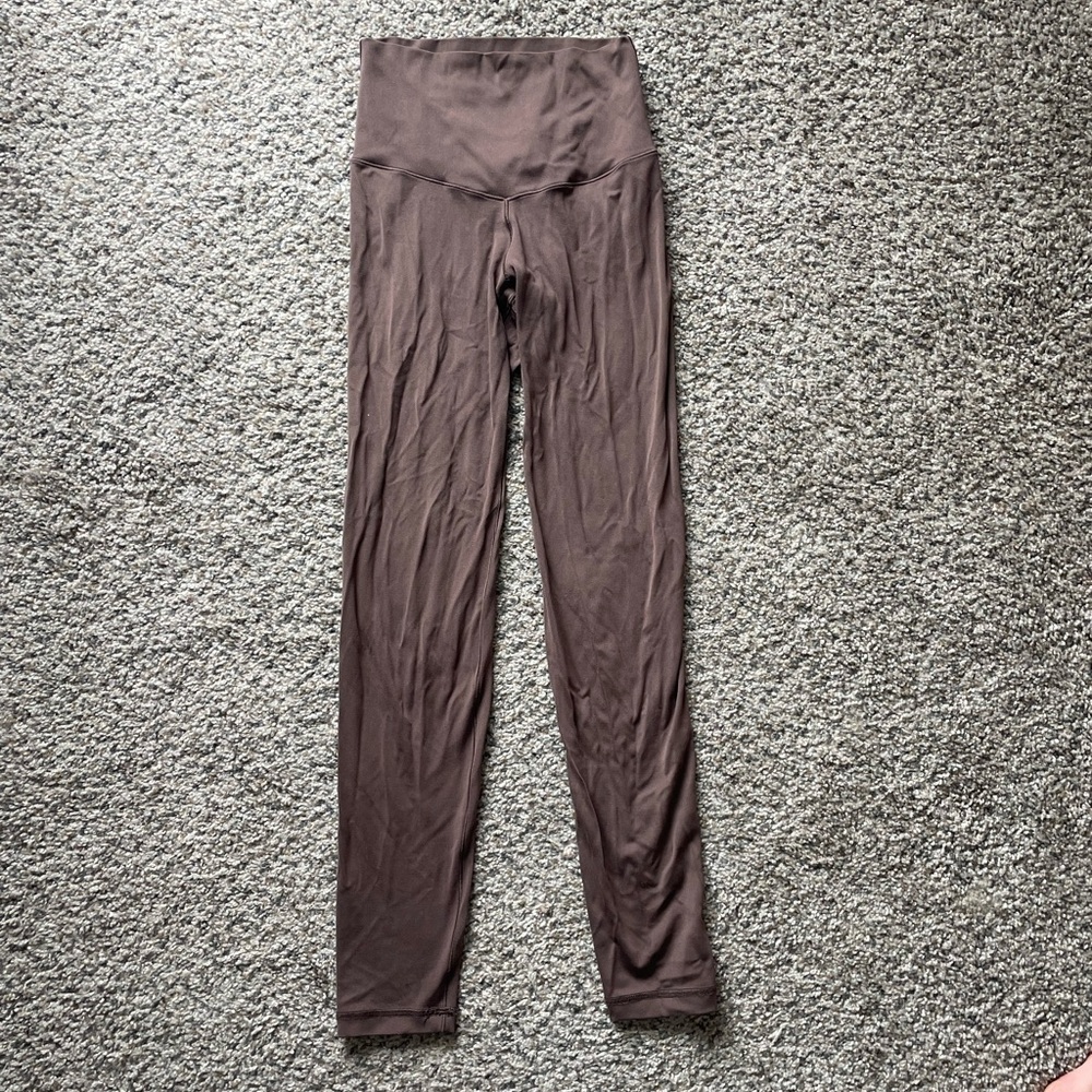 brown 7/8 leggings high rise aerie